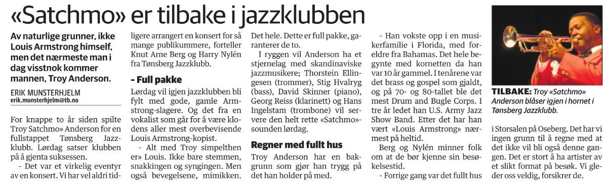 Omtale TB 3.10.2018 Troy Satchmo Anderson