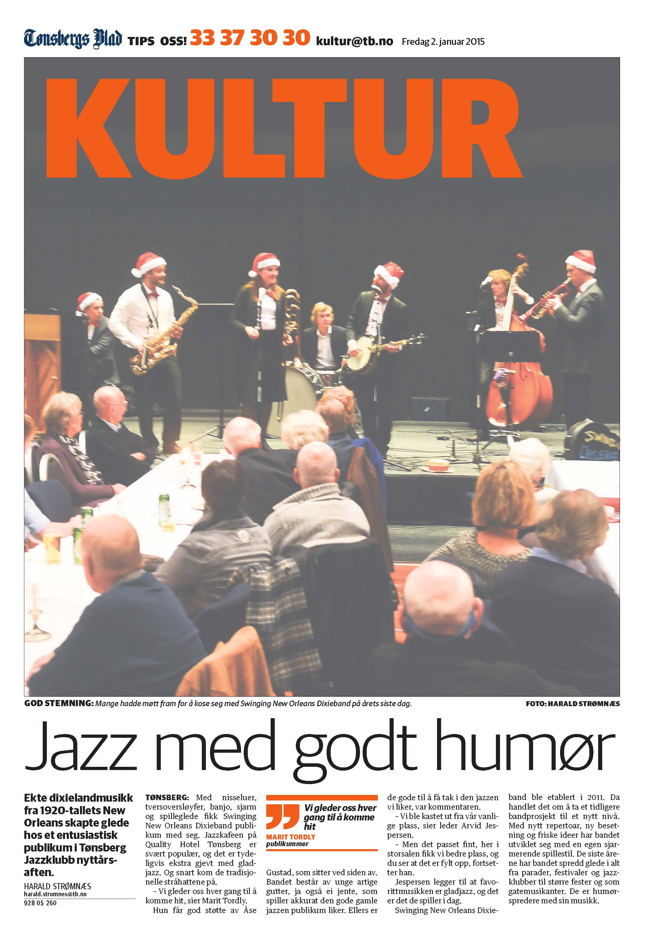 Omtale Tbg. Blad 2. jan.2015