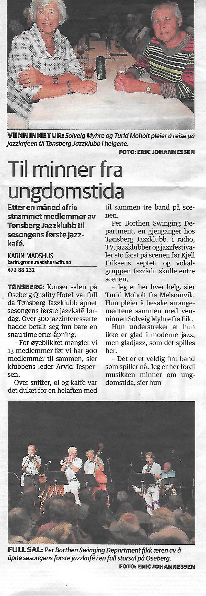 Omtale Tønsberg Blad 4 aug 2014  2